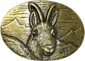 BELTINGER Gürtelschnalle Gams 4,0 cm - Buckle Gürtelschließe 40mm - für Jagd--Outfit - - Gürtel (1-St)