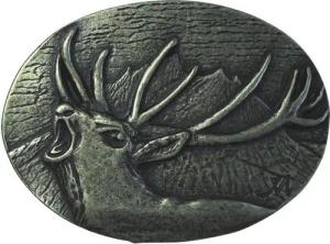 BELTINGER Gürtelschnalle Hirsch 4,0 cm - Buckle Gürtelschließe 40mm - für Jagd-Outfit - Gürtel (1-St)