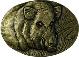 BELTINGER Gürtelschnalle Wildschwein 4,0 cm - Buckle Gürtelschließe 40mm - für Jagd-Outfit - Gü (1-St)