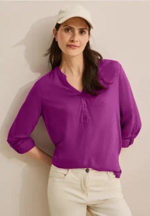 Cecil Damen Bluse in Unifarbe in Pink, Gr: XL