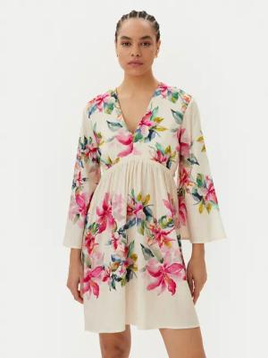 TWINSET Sommerkleid 251LB2UBB Écru Regular Fit