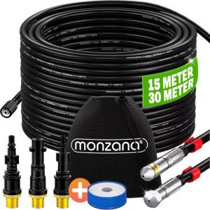 Rohrreinigungsset Premium 5-tlg Schwarz 30m