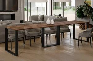 Endo-Moebel Esstisch "Borys Max" 130-330cm x 85cm ausziehbar erweiterbar Kulissentisch, Kufengestell, stabil, extra lang und groß, 40cm Erweiterungsplatten
