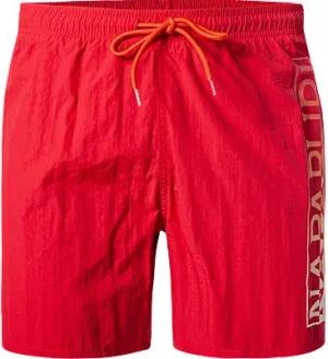 NAPAPIJRI Herren Badeshorts rot Mikrofaser unifarben