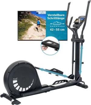 Skandika Crosstrainer Carbon P20-R, Ellipsentrainer für Zuhause, Crosstrainer-Ergometer, 23 Programme, Kinomap&App kompatibel, bis 135 kg, 16 Widerstandsstufen
