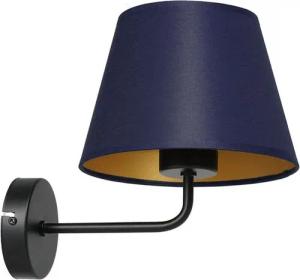 Licht-Erlebnisse Wandleuchte TELLEGNO, ohne Leuchtmittel, Metall E27 in Schwarz Blau Gold Modern
