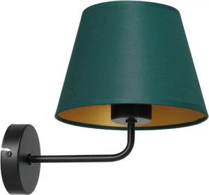 Licht-Erlebnisse Wandleuchte TELLEGNO, ohne Leuchtmittel, Metall E27 in Schwarz Petrol Gold Modern Wandlampe