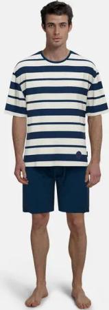 TOM TAILOR Shorty Kilkenny (2 tlg) Gestreift, Rundhalsausschnitt