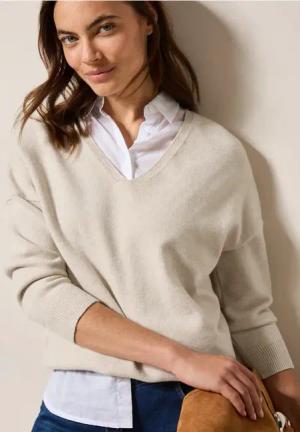 Cecil Damen Kuscheliger Pullover in Beige, Gr: XXL