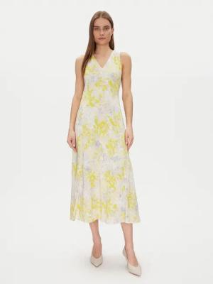 Calvin Klein Sommerkleid Print Abstract Ecovero Vn Dress LV044B059G Gelb Regular Fit
