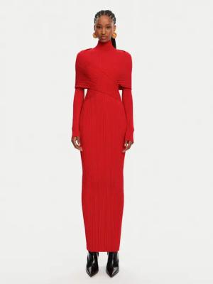 Balmain Abendkleid DF0RR835KH70 Rot Slim Fit