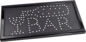 vevendo Beleuchtetes Fensterbild LED Schild Display Werbung Leuchte Reklame SIGN OPEN, GEÖFFNET, BAR, inkl. Anschlusskabel und Kette zum Aufhängen