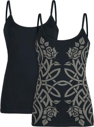 Black Premium by EMP Top - Doppelpack Tops mit dünnen Trägern - M - für Damen - Größe M - schwarz