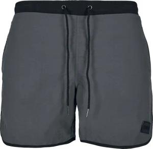 Urban Classics Badeshort - Retro Swimshorts - S bis 5XL - für Männer - Größe XL - charcoal