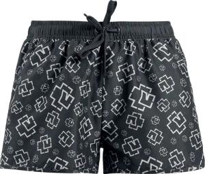 Rammstein Badeshort - Logo - S - für Damen - Größe S - schwarz/grau - Lizenziertes Merchandise!