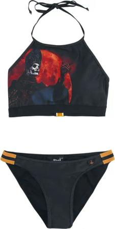 Ghost Bikini-Set - EMP Signature Collection - M - für Damen - Größe M - schwarz/orange - EMP exklusives Merchandise!