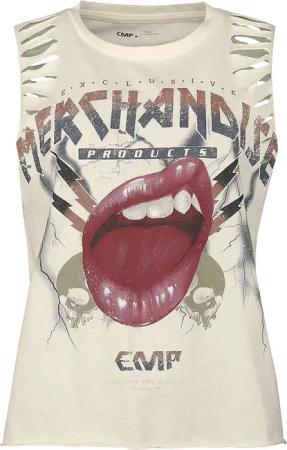 EMP Stage Collection Tank-Top - Tank Top With Vintage Print - XS bis XXL - für Damen - Größe XXL - weiß