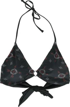 Black Premium by EMP Bikini-Oberteil - Bikini Top With Celtic Prints - S bis XXL - für Damen - Größe XL - schwarz