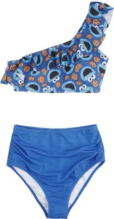Sesamstraße Bikini-Set - Cookie Universe - M bis XXL - für Damen - Größe XXL - blau - EMP exklusives Merchandise!