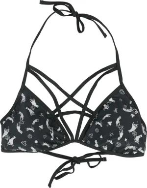Gothicana by EMP - Gothic Bikini-Oberteil - Pentagramm Bikini Top - M bis XXL - für Damen - Größe L - schwarz
