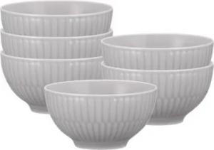 Seltmann Weiden Schüssel Seltmann Weiden Amina silbergrau Dipschale 0,14 l 6er Set, Porzellan, (Set)