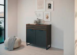 rauch Kombikommode "Kommode Sideboard Schubladenkommode Türenkommode BAREA", breiter Schubkasten in moderner Lamellen-Optik MADE IN GERMANY