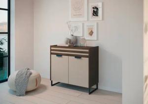 rauch Kombikommode "Kommode Sideboard Schubladenkommode Türenkommode BAREA", breiter Schubkasten in moderner Lamellen-Optik MADE IN GERMANY