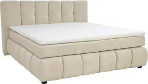 Jockenhöfer Gruppe Boxspringbett "Cora", Wende-Bonell-Federkern-Matratze (H2/H3), PU-Schaum Topper
