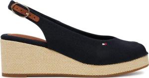 Tommy Hilfiger Sandalen Flag Mid Wedge Espad Slingback FW0FW08595 Dunkelblau