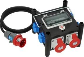 Kompakter Gummi-Stromverteiler BSV 3 FI/16 2 IP44 2m H07RN-F 5G2.5 - 2xCEE16A, 5x230V