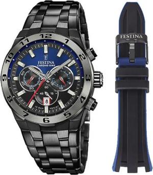 Festina Chronograph Chrono Bike 2024 - Special Edition F20673/1, (Set, 3-tlg., Uhr mit Wechselband und Werkzeug), Armbanduhr, Quarzuhr, Herrenuhr, Stoppfunktion, Special Edition