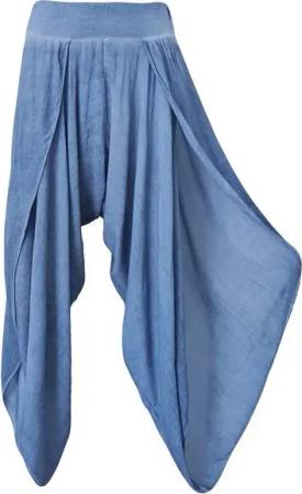 OriginalYou Haremshose Luftige Damen Hosen Sommerhosen mit Beinschlitzen super leichtes Sommergewebe