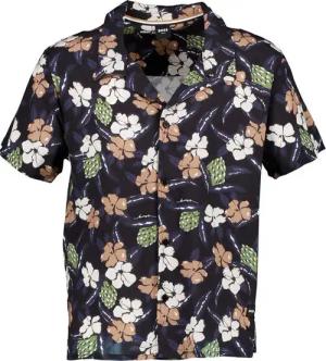 BOSS Black Herren Badeshirt schwarz Mikrofaser geblümt