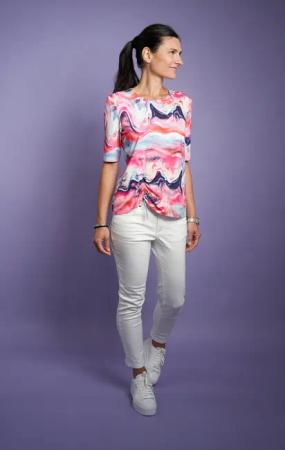 Seidel Moden Kurzarmshirt, mit All-Over Print, MADE IN GERMANY