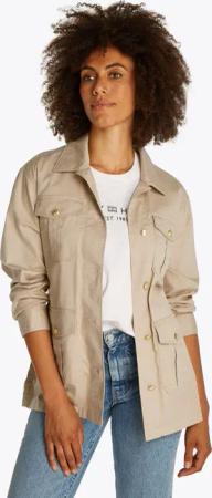 Tommy Hilfiger Outdoorjacke "GOLD BUTTON UTILITY JACKET", mit goldfarbenem Knopf