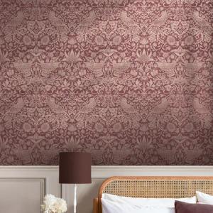 WILLIAM MORRIS AT HOME Vliestapete "Strawberry Thief Fibrous", Retro, Design Tapeten