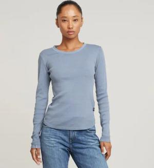 G-STAR Langarmshirt "Tops Overdyed slim", im Overdyed-Look
