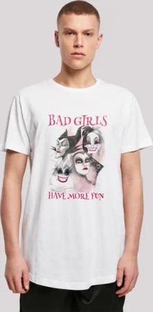 F4NT4STIC T-Shirt "Long Cut T-Shirt Disney Bad Girls Have More Fun", Herren,Premium Merch,Lang,Longshirt,Bedruckt