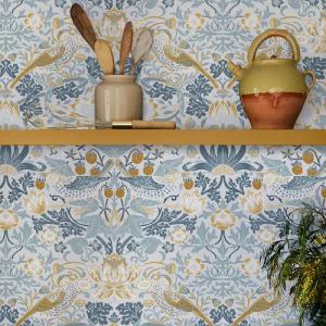 WILLIAM MORRIS AT HOME Vliestapete "Strawberry Thief", Retro, Design Tapeten