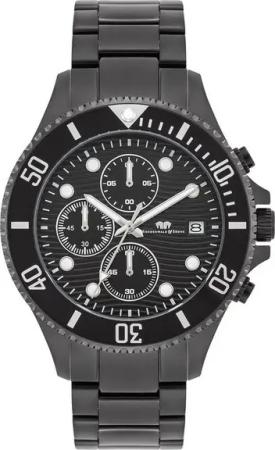 Rhodenwald & Söhne Chronograph Nightstorm schwarz, Armband aus Edelstahl