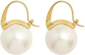 Karisma Paar Ohrclips Damen Ohrstecker Clip-Verschluss Kunst-Perle Vergoldet CSS151