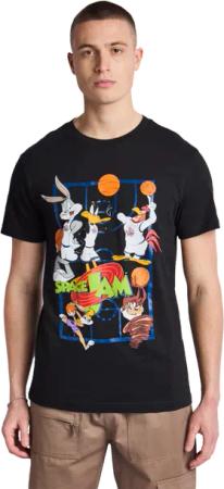 MERCHCODE Space Jam Herren T-Shirts - Schwarz - Größe XXL