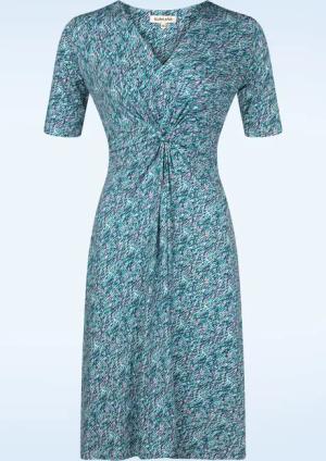 Stella Knotted Kleid in Türkis
