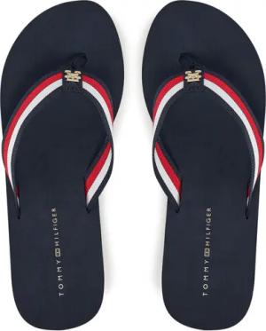 Tommy Hilfiger Zehentrenner Th Corporate Wedge Beach Sandal FW0FW08520 Dunkelblau