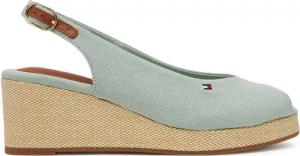Tommy Hilfiger Espadrilles Flag Mid Wedge Espad Slingback FW0FW08595 Himmelblau