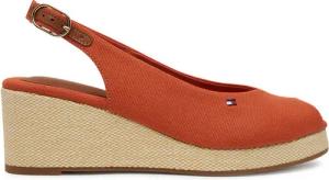 Tommy Hilfiger Espadrilles Flag Mid Wedge Espad Slingback FW0FW08595 Orange