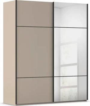 rauch Schwebetürenschrank "Kleiderschrank Schrank Garderobe Schlafzimmerschrank SCALE-TRIO", edle dreigeteilte Front mit 2 Zierleisten und Spiegel MADE IN GERMANY