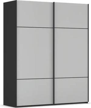 rauch Schwebetürenschrank "Kleiderschrank Schrank Garderobe Schlafzimmerschrank SCALE-TRIO", edle dreigeteilte Front mit 2 Zierleisten Glasfront MADE IN GERMANY
