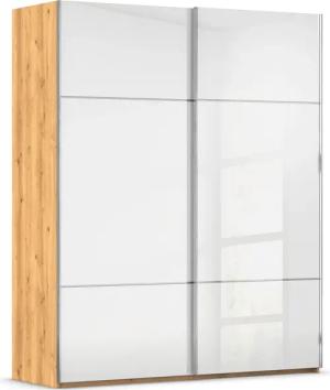 rauch Schwebetürenschrank "Kleiderschrank Schrank Garderobe Schlafzimmerschrank SCALE-TRIO", edle dreigeteilte Front mit 2 Zierleisten Glasfront MADE IN GERMANY