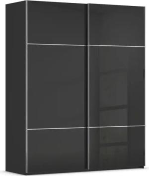 rauch Schwebetürenschrank "Kleiderschrank Schrank Garderobe Schlafzimmerschrank SCALE-TRIO", edle dreigeteilte Front mit 2 Zierleisten Glasfront MADE IN GERMANY